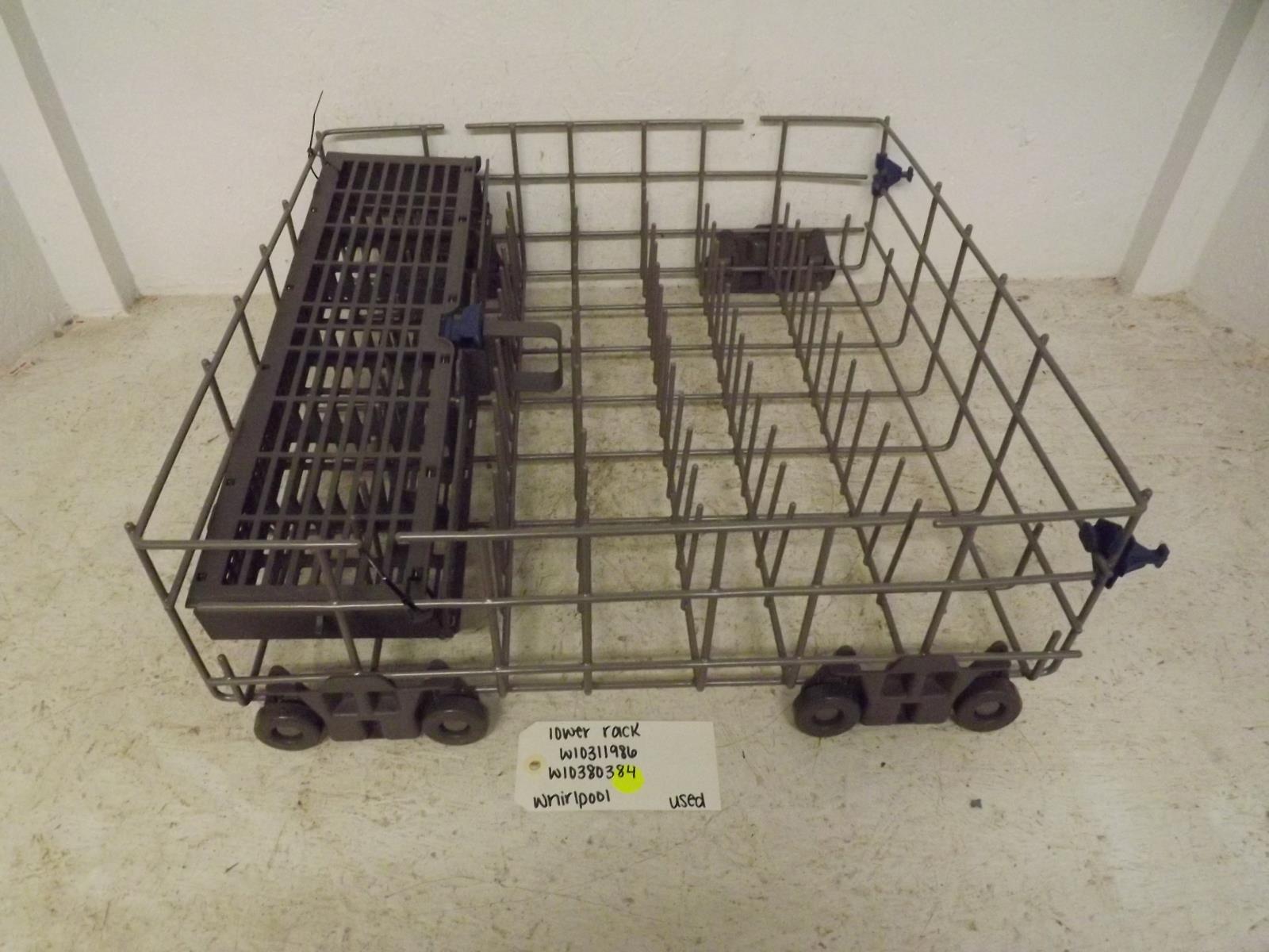 Whirlpool Dishwasher W10311986 W10380384 Lower Rack Used Whirlpool Dishwasher W10311986 W10380384 Lower Rack Used